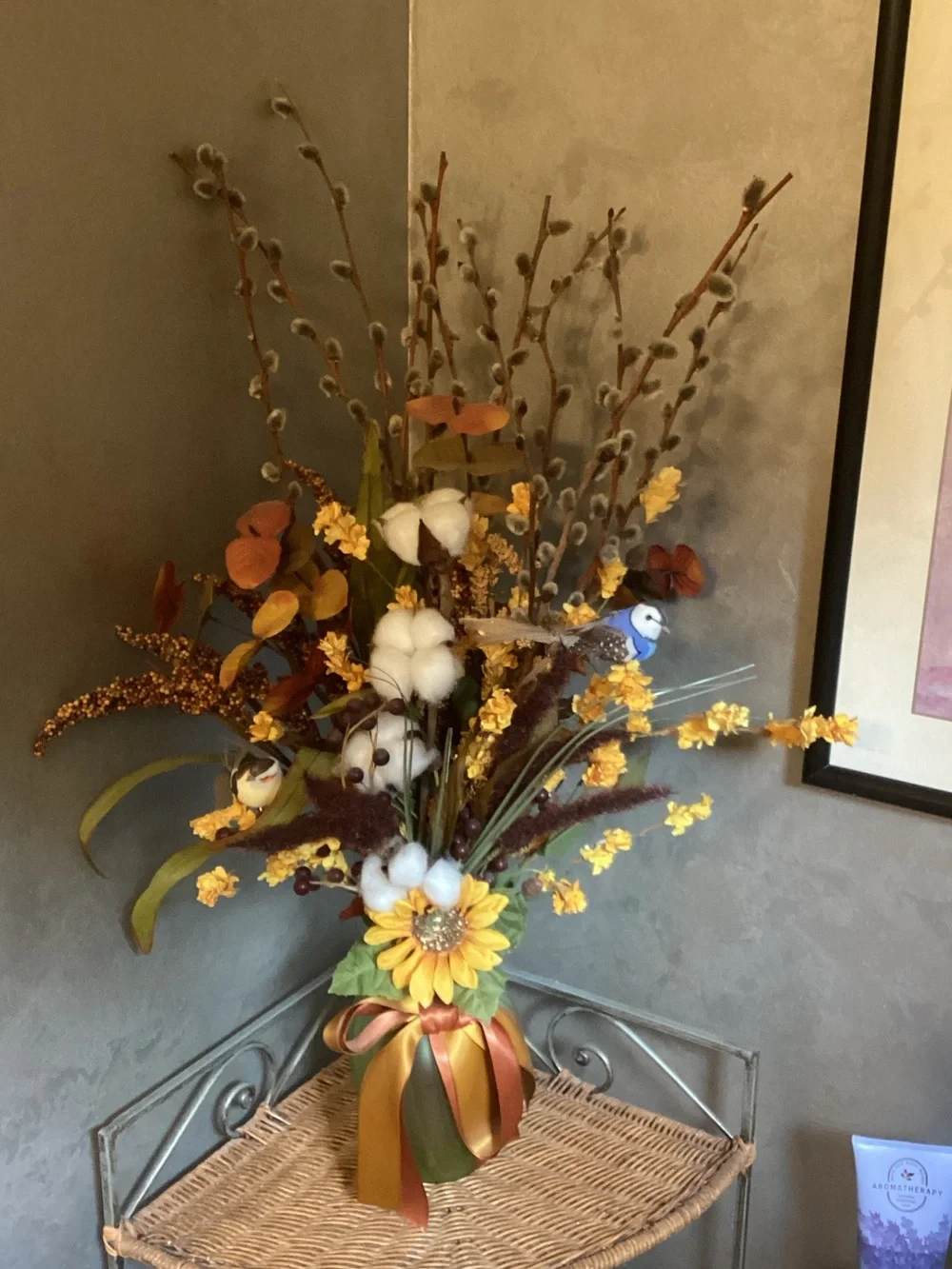Autumn Harvest Floral Arrangement - Yellow & Brown -